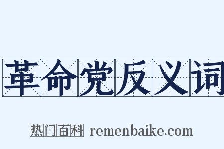 革命党反义词是什么意思的图片